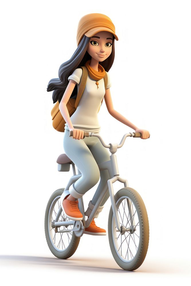 Bicycle vehicle cartoon riding. AI generated Image by rawpixel.