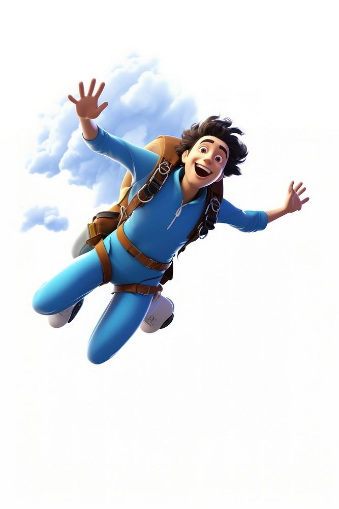 Skydiving outdoors exhilaration parachuting. AI generated Image by rawpixel.