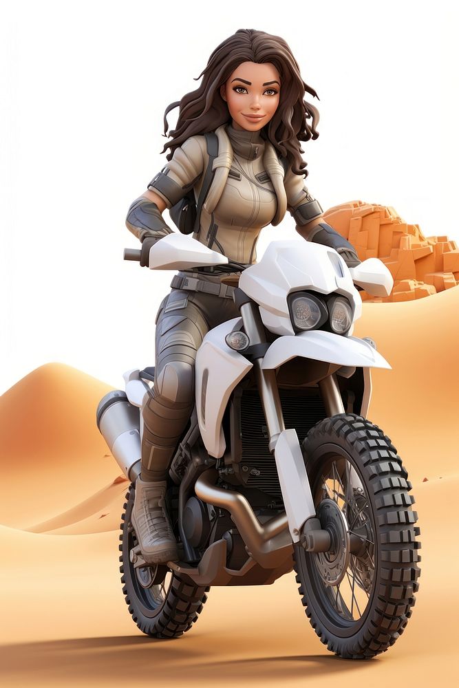 Motorcycle adventure vehicle cartoon. AI generated Image by rawpixel.