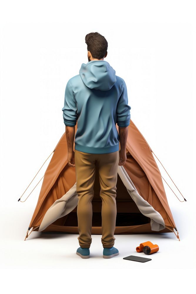 Camping adult tent man. AI generated Image by rawpixel.