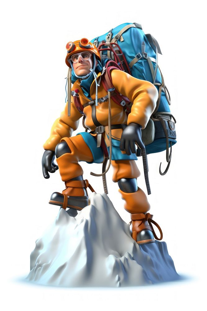 Cartoon mountaineering publication protection. AI generated Image by rawpixel.