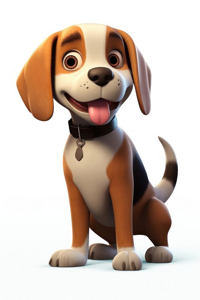 Beagle cartoon animal mammal. AI generated Image by rawpixel.