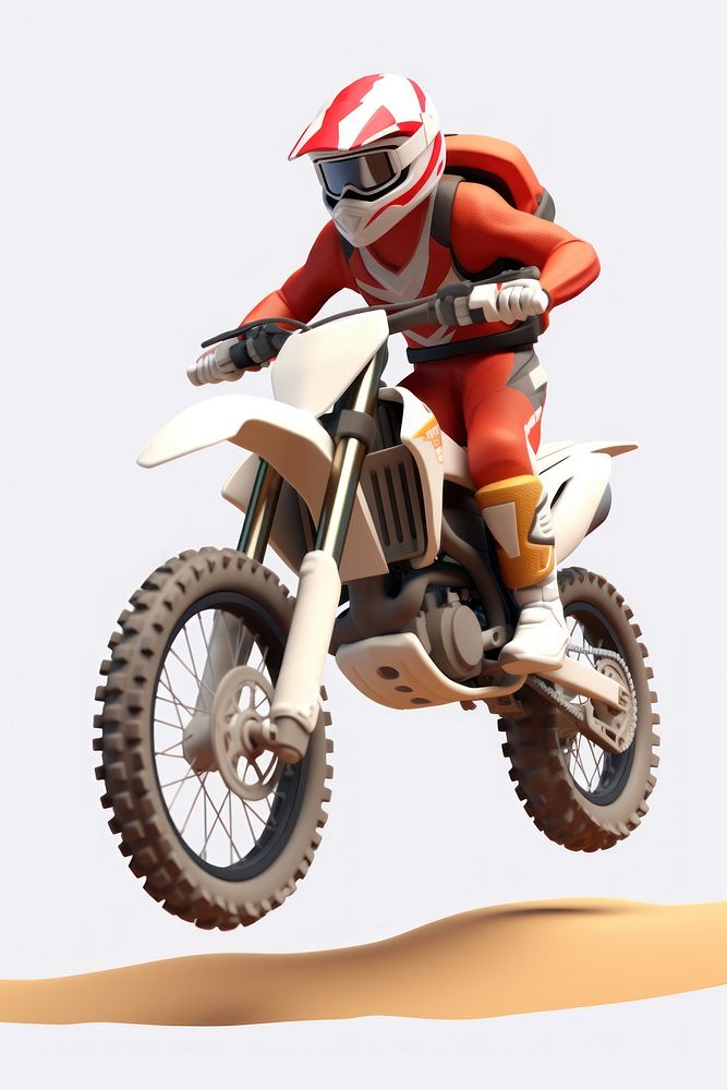 Motocross motorcycle vehicle cartoon. AI generated Image by rawpixel.