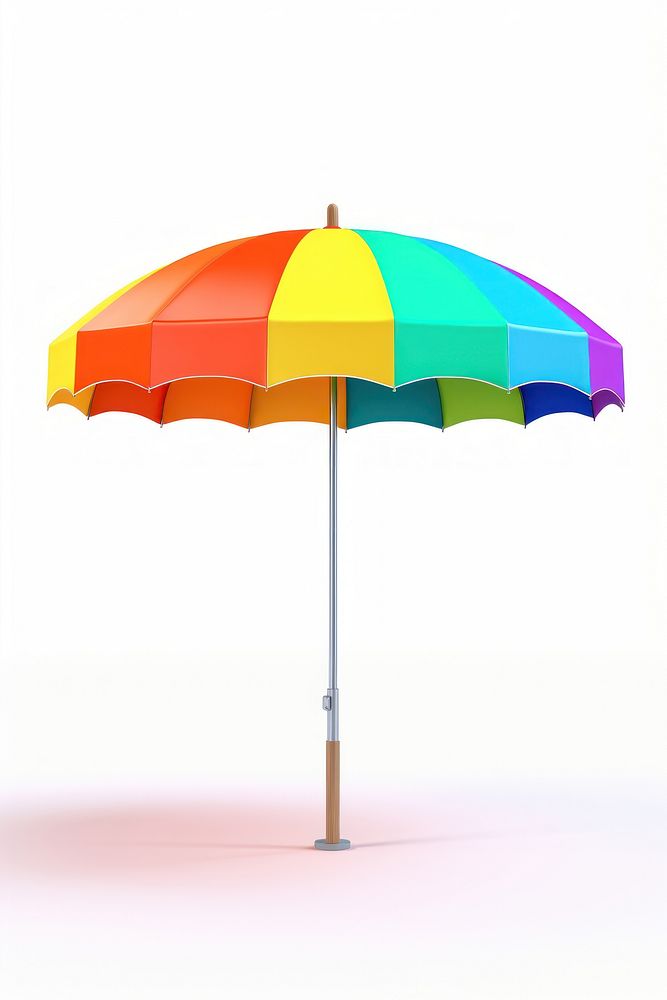 Umbrella rain white background beach umbrella. AI generated Image by rawpixel.