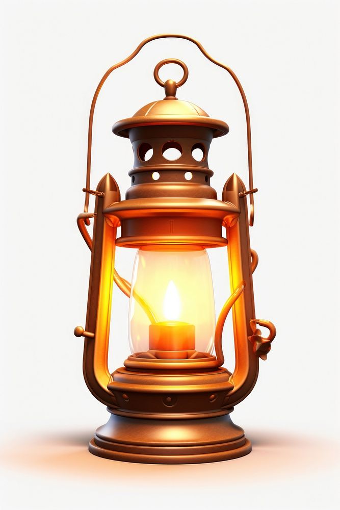 Lantern lamp candle white background. AI generated Image by rawpixel.