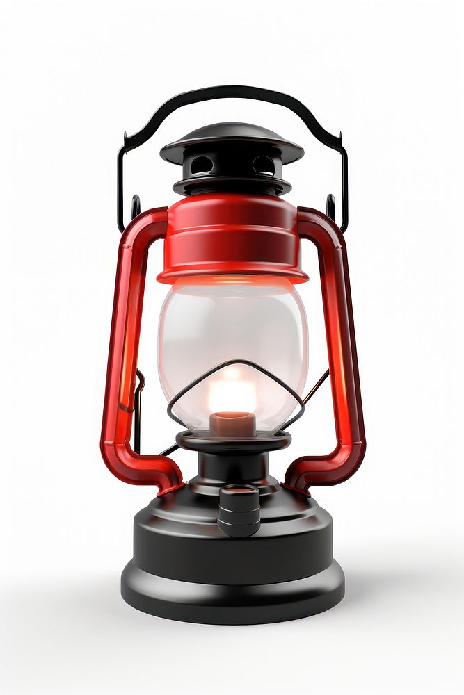 Lantern lamp white background illuminated. AI generated Image by rawpixel.