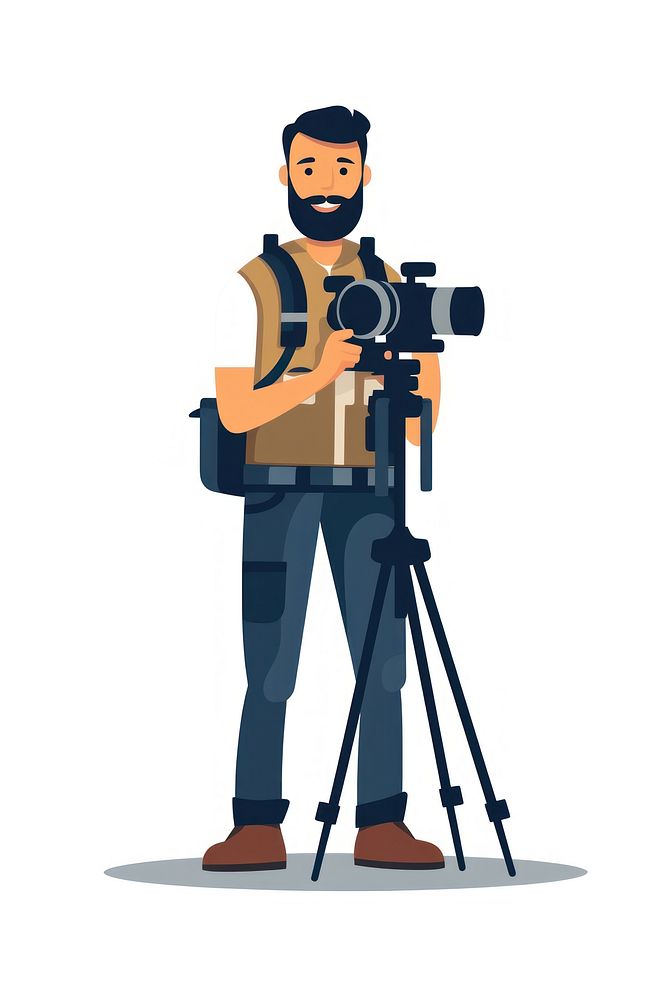 Photographer tripod camera adult. AI generated Image by rawpixel.