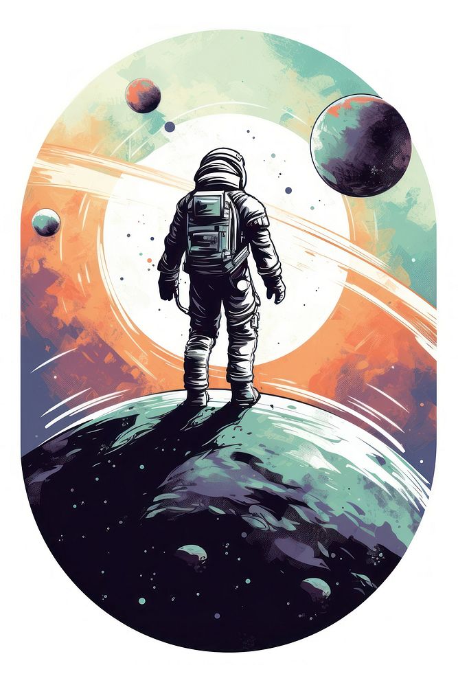 Astronaut universe space adult. AI generated Image by rawpixel.