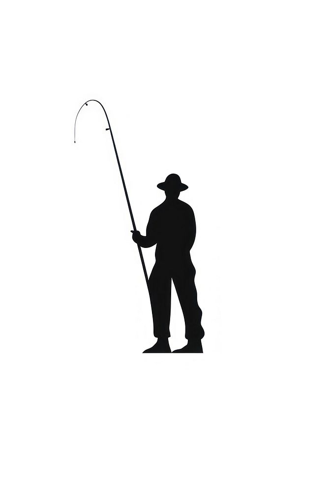 Fishing silhouette adult man. AI generated Image by rawpixel.