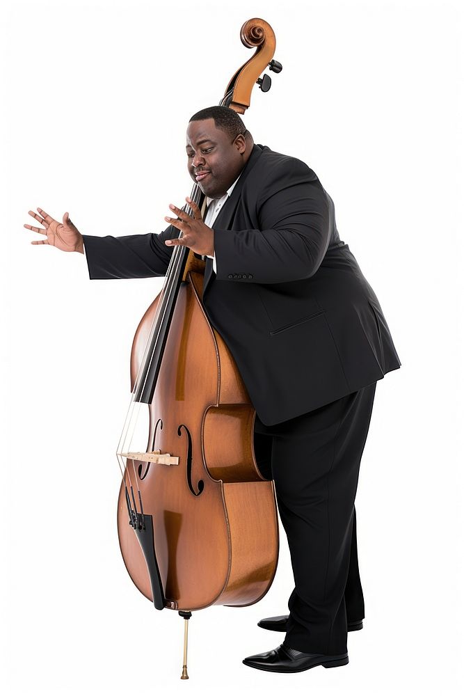 Cello adult man white background. AI generated Image by rawpixel.