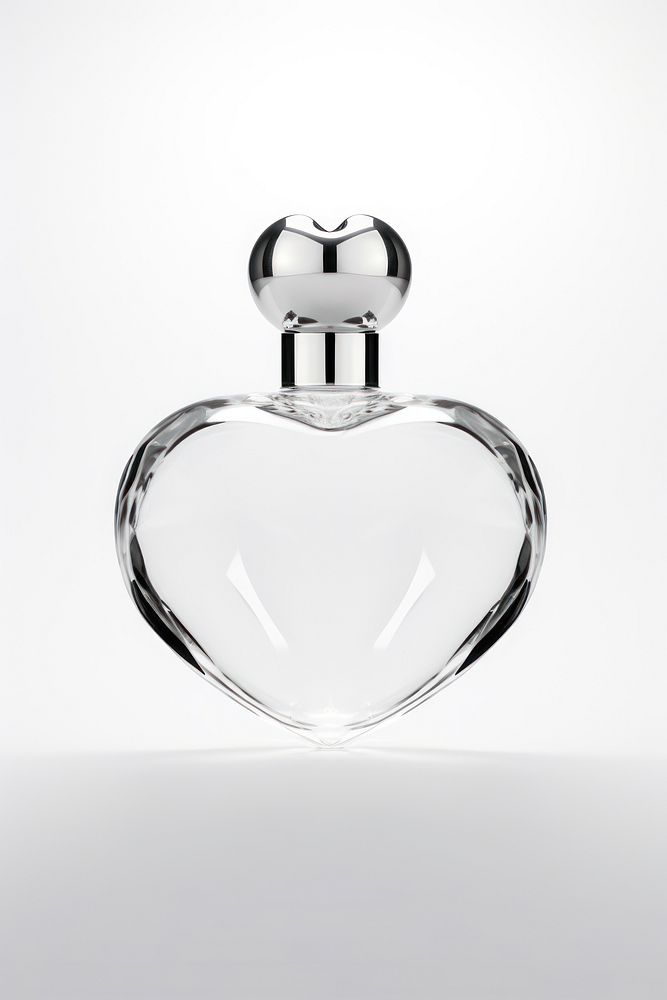 Perfume bottle glass white background. AI generated Image by rawpixel.