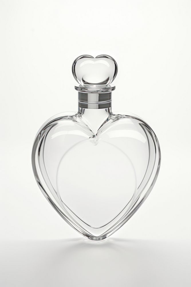 Perfume bottle glass heart. AI generated Image by rawpixel.