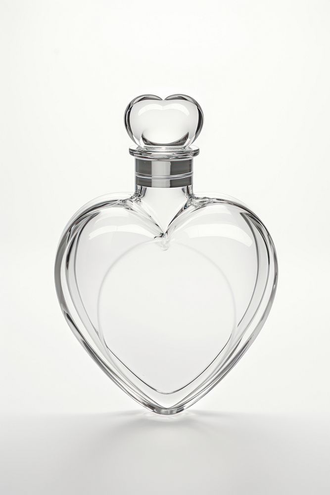 Perfume bottle glass heart. 