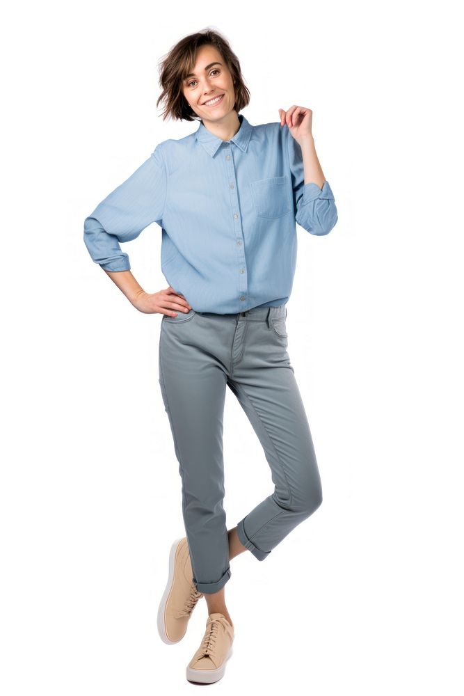 Sleeve blouse shirt pants. AI generated Image by rawpixel.