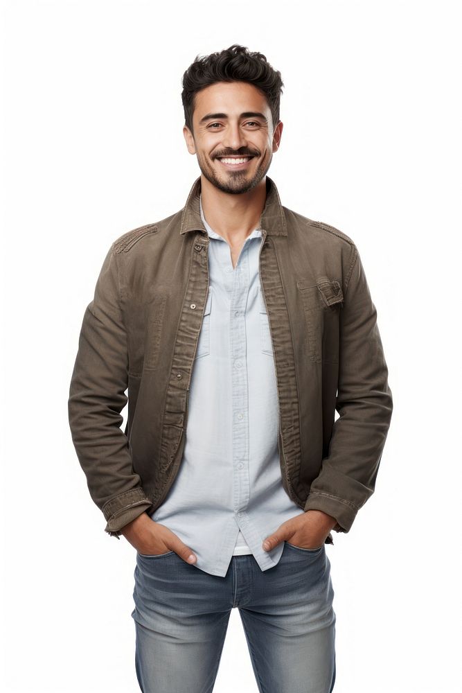 Looking jacket smile adult. AI generated Image by rawpixel.