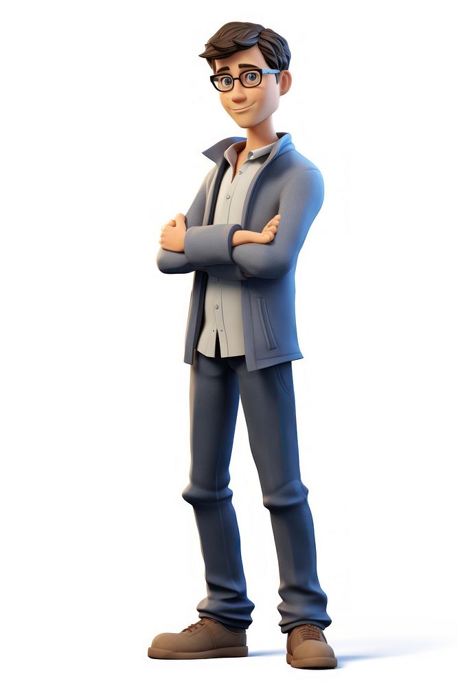 White background standing portrait figurine. AI generated Image by rawpixel.