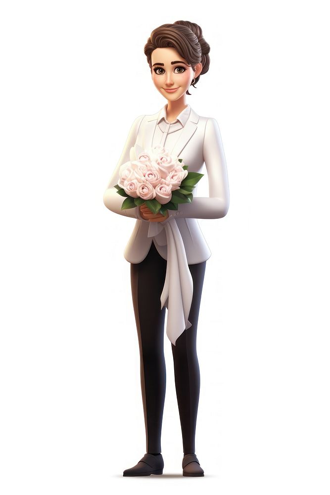 Figurine wedding flower adult. AI generated Image by rawpixel.