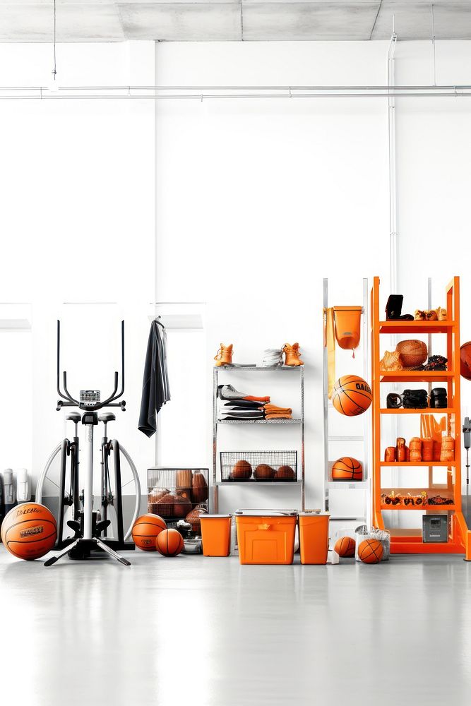 Sports basketball indoors shelf. AI generated Image by rawpixel.