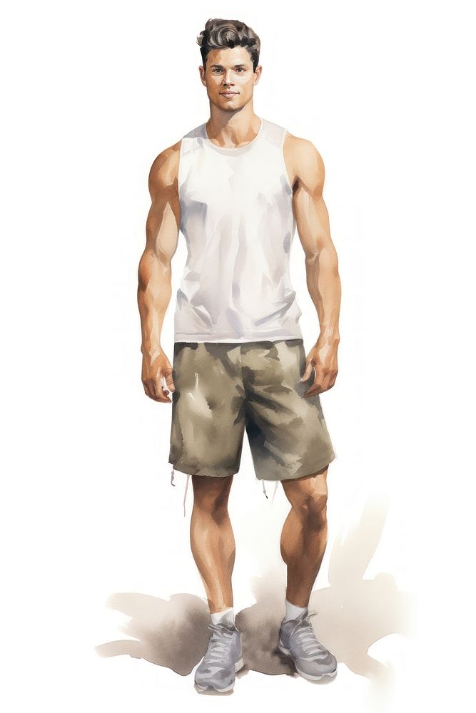 Footwear shorts adult man. AI generated Image by rawpixel.