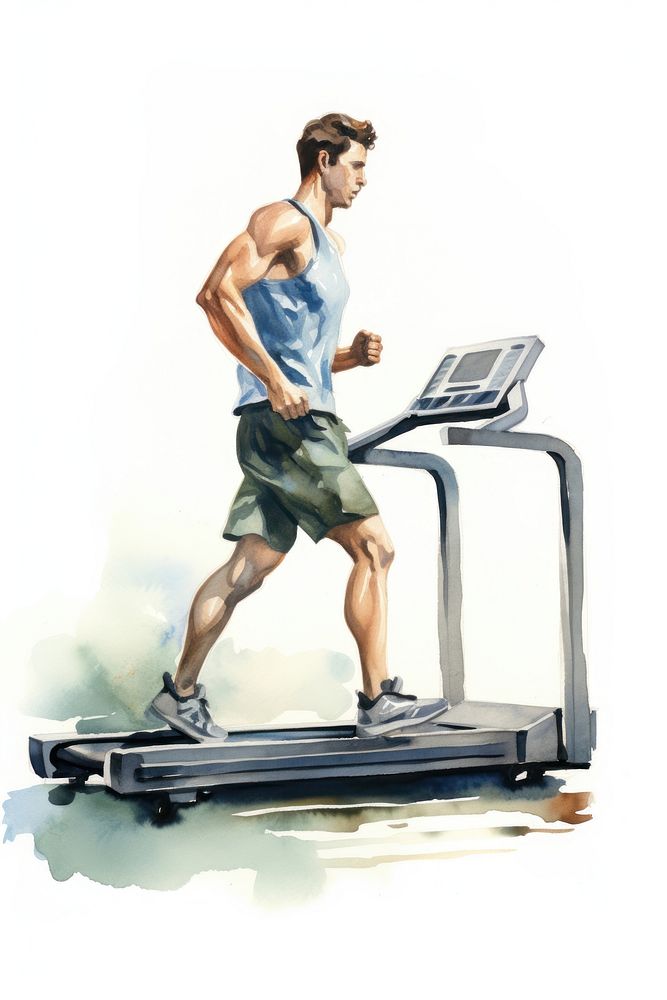 Treadmill equipment standing exercise. AI generated Image by rawpixel.