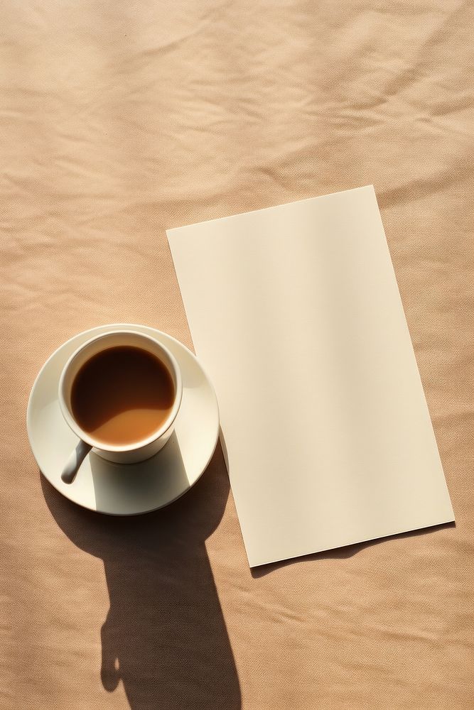 Coffee cup saucer paper. AI generated Image by rawpixel.