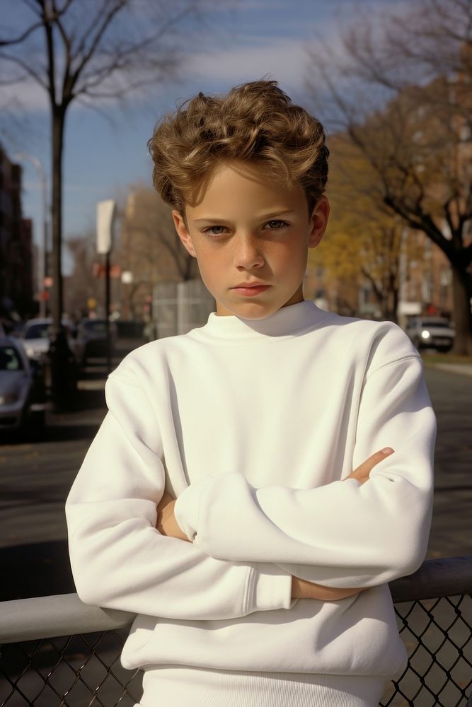 Portrait sweater child white. 