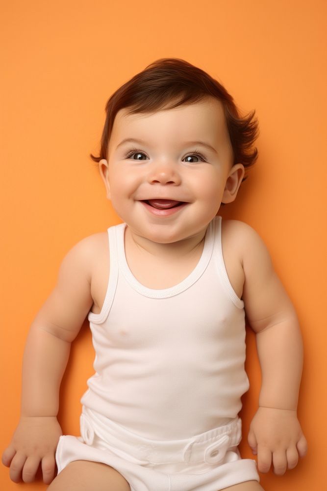 Baby portrait child smile. AI generated Image by rawpixel.