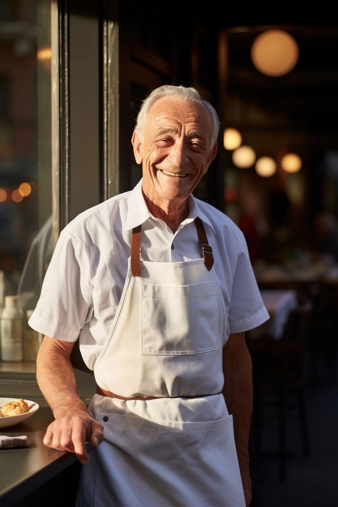 Adult smiling apron chef. AI generated Image by rawpixel.