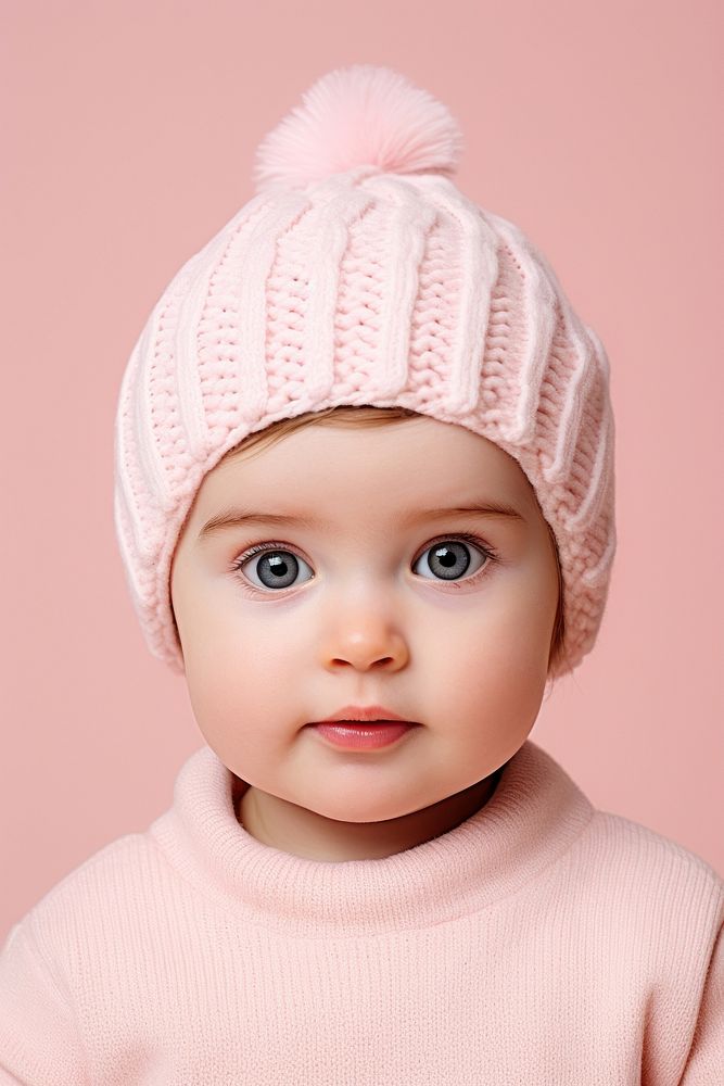 Sweater beanie child baby. AI generated Image by rawpixel.