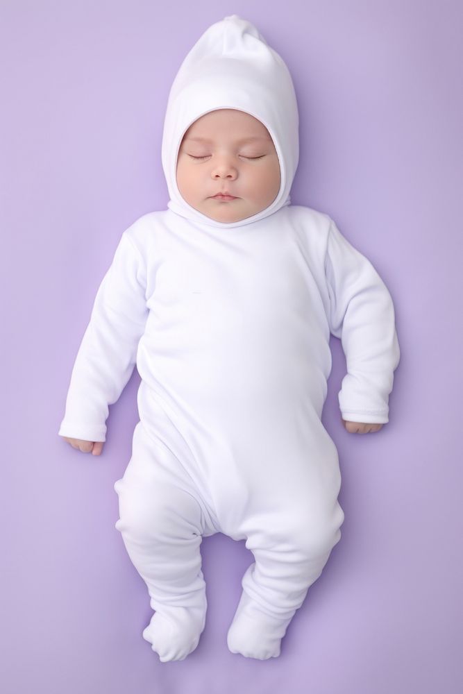 Portrait lavender newborn child. AI generated Image by rawpixel.