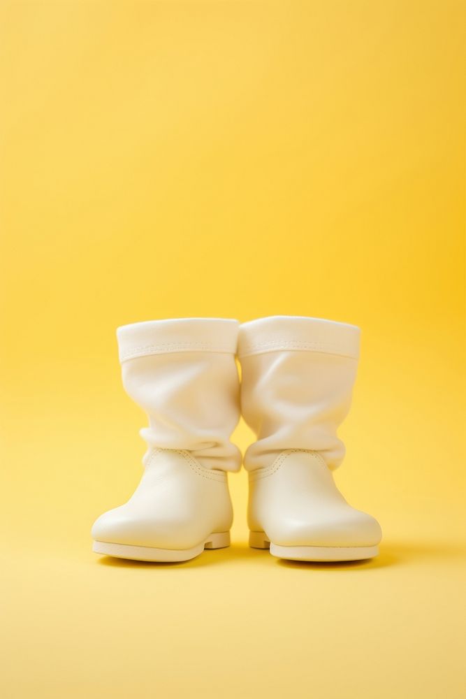 Footwear yellow white shoe. AI generated Image by rawpixel.