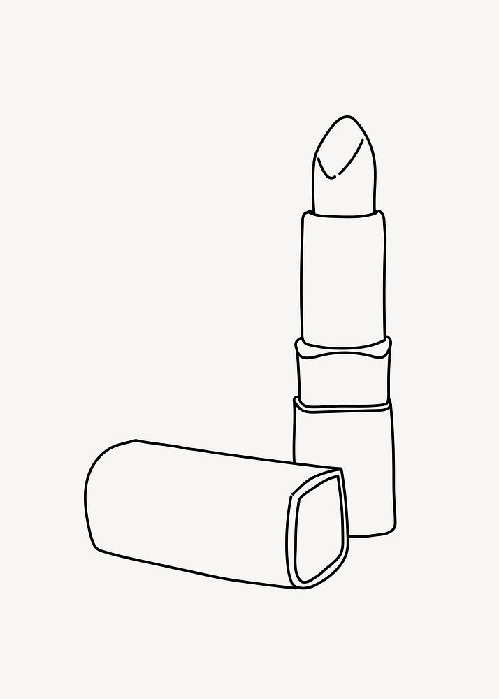 Lipstick makeup hand drawn illustration vector