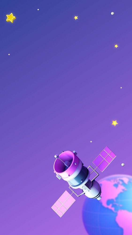 Purple satellite astronomy iPhone wallpaper