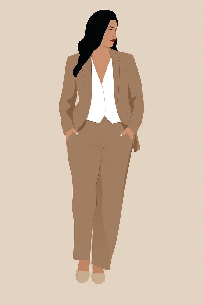 Female adult suit face. AI generated Image by rawpixel.