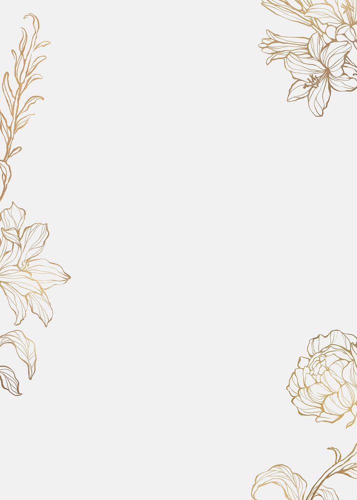 Gold flower illustration background design