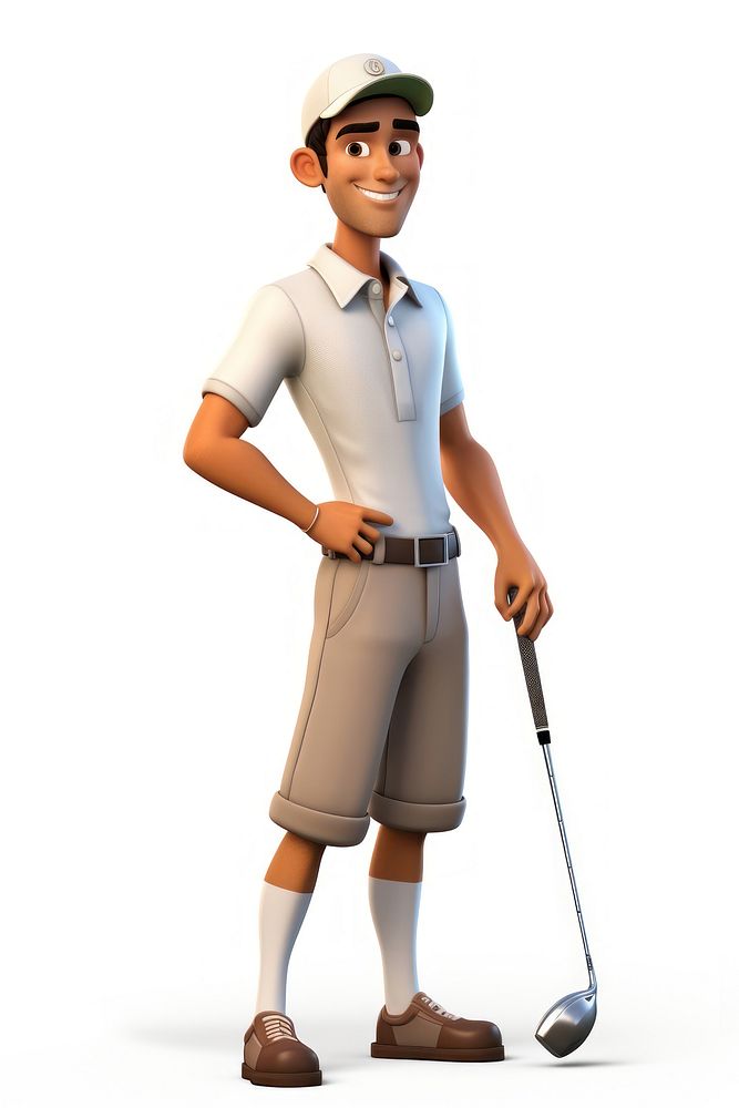 Golf cartoon sports adult. 