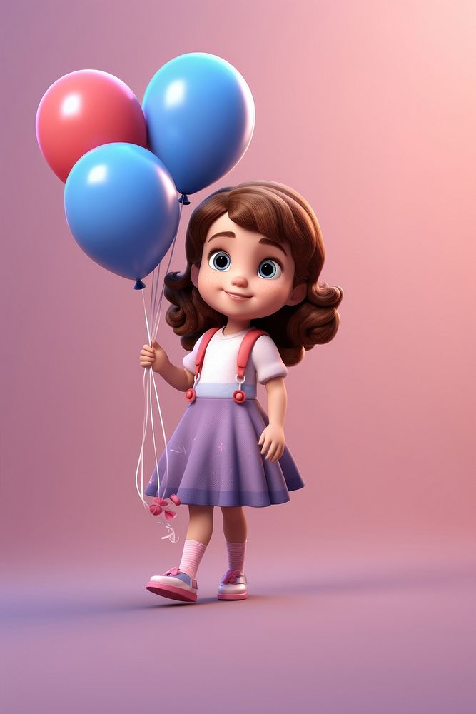 Balloon smiling cartoon doll. AI generated Image by rawpixel.