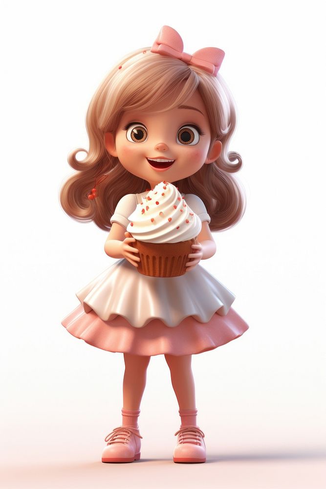 Cake dessert cupcake doll. AI generated Image by rawpixel.