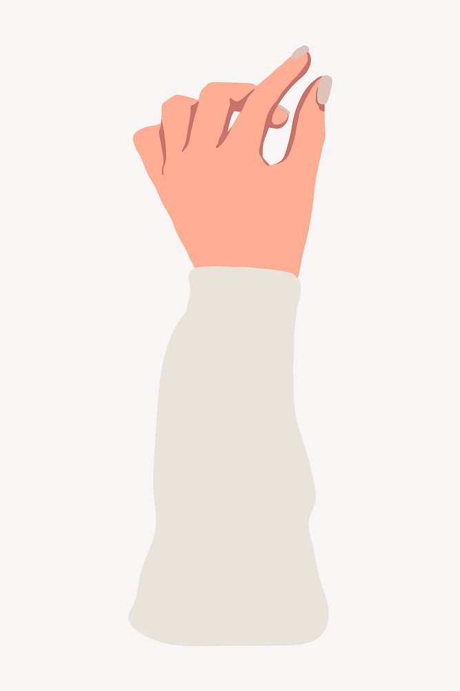 Woman's hand gesture, aesthetic illustration