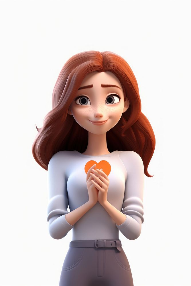 Love yourself cartoon adult woman. AI generated Image by rawpixel.
