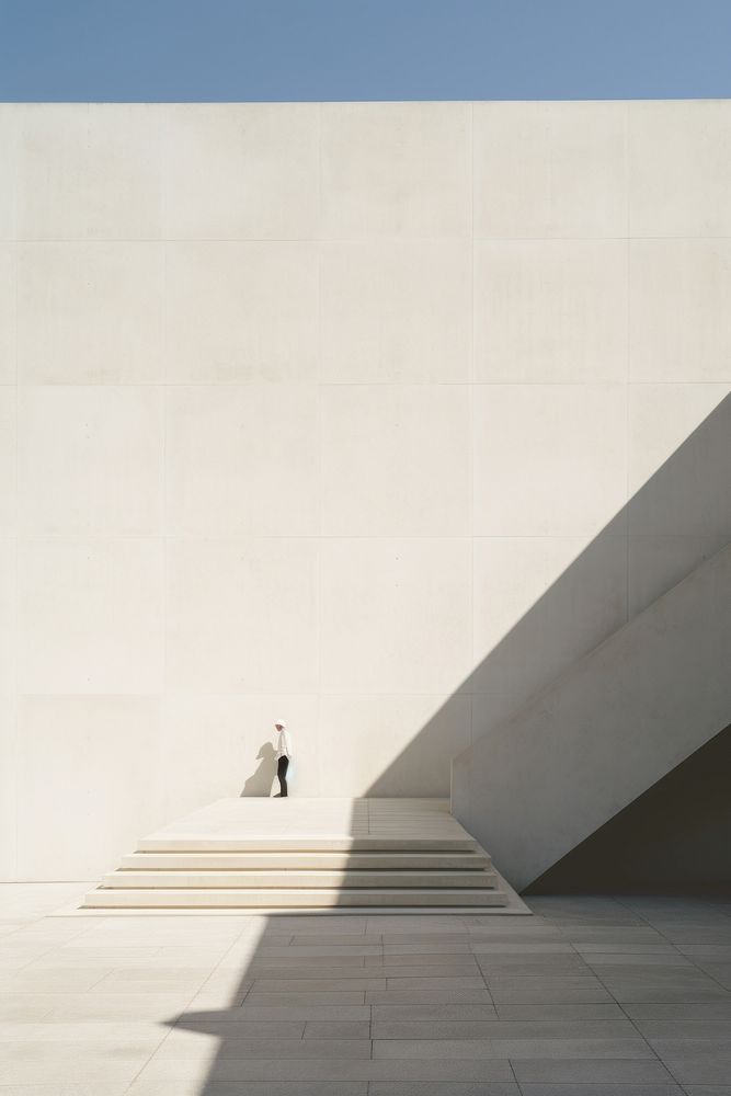 Emthy standy architecture staircase building. 