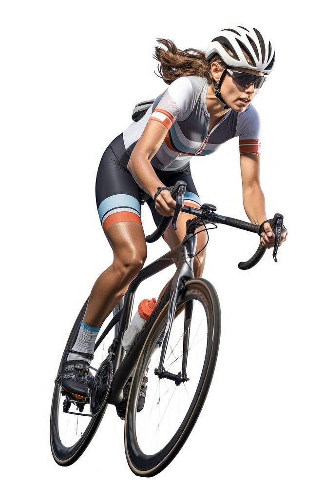Female Athlete cyclist cycling bicycle vehicle. AI generated Image by rawpixel.