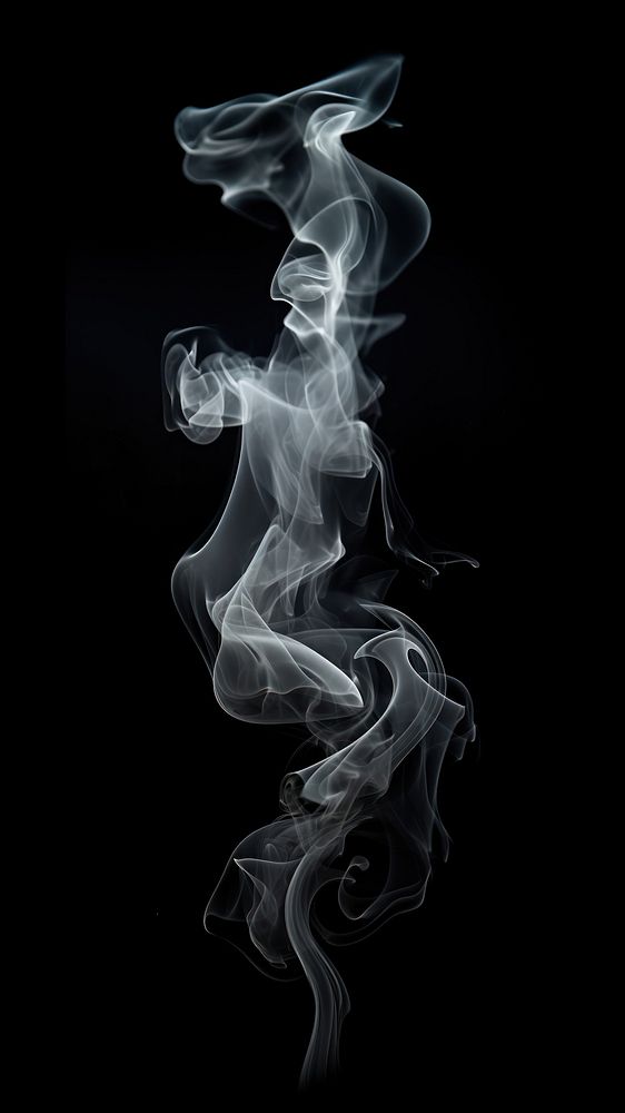 Smoke steam black black background creativity. AI generated Image by rawpixel.