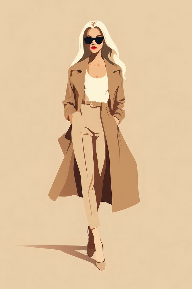 Woman fashion footwear adult coat. AI generated Image by rawpixel.