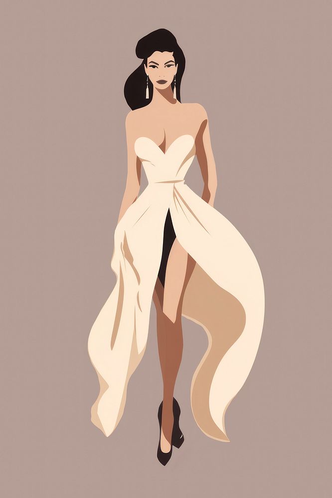 Woman fashion drawing sketch adult. AI generated Image by rawpixel.