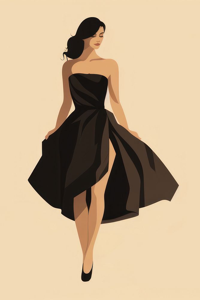 Dress fashion adult black. AI generated Image by rawpixel.