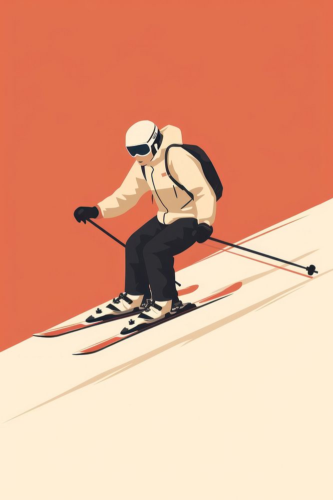 Man playing skiing sports snowboarding recreation. 