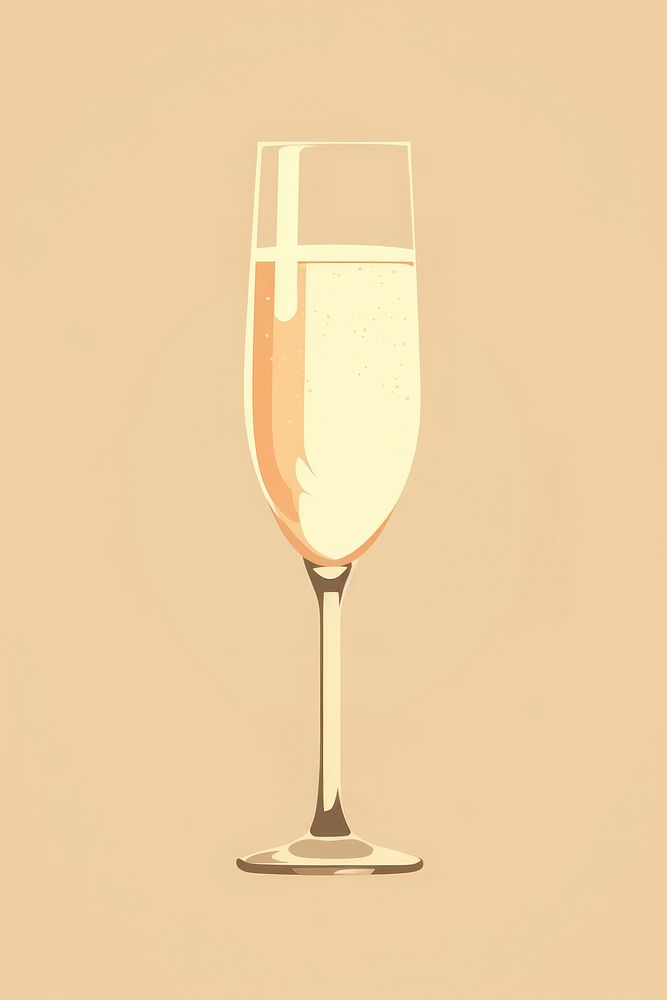 Champagne glass drink beverage wine. AI generated Image by rawpixel.