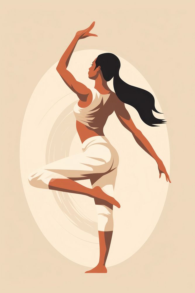 Yoga dancing female adult. AI generated Image by rawpixel.