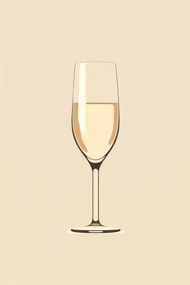 Champagne glass drink wine refreshment. AI generated Image by rawpixel.